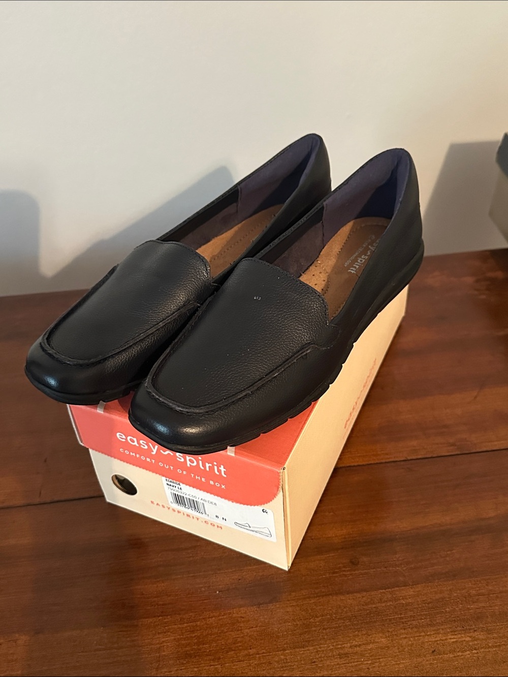 Easy Spirit Black Slip-On Loafers for Women